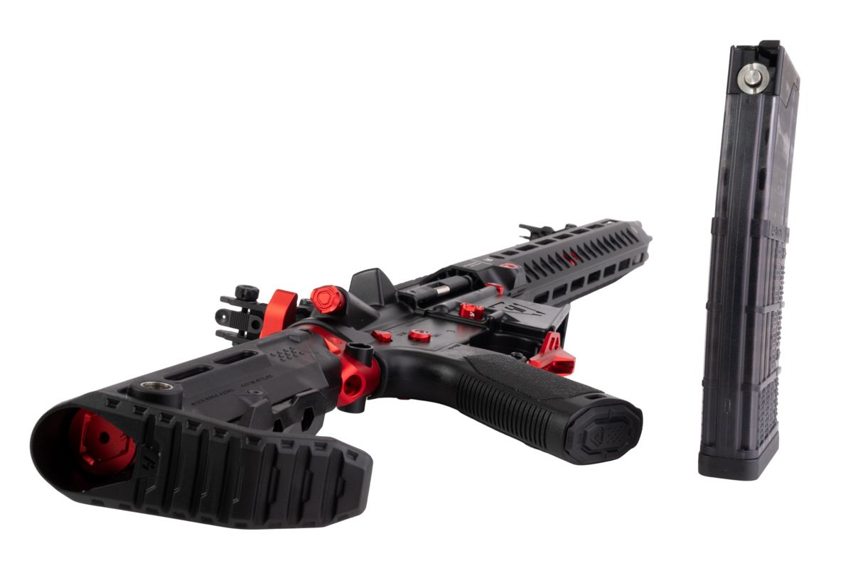 EMG STRIKE INDUSTRIES AR ストライク レイダー カービン GBB M4 ライフル (CYMA CGS システム) - 13.5 インチ BK / RD