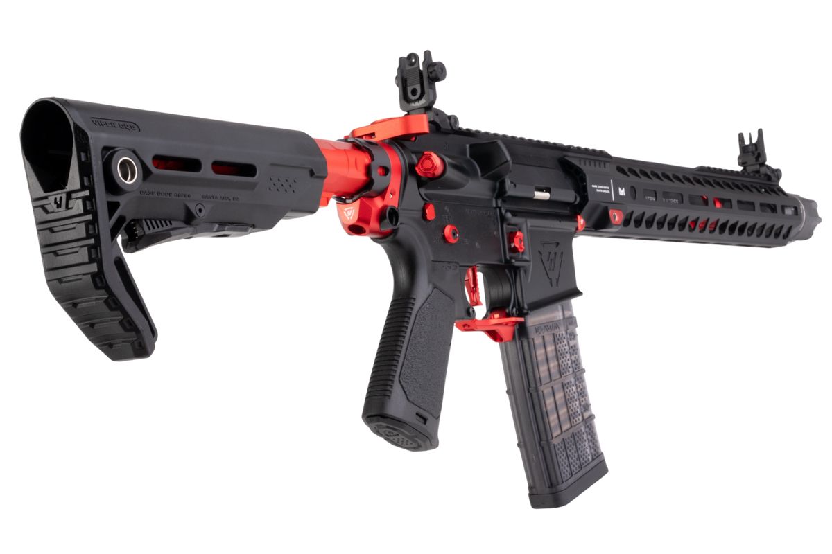 EMG STRIKE INDUSTRIES AR ストライク レイダー カービン GBB M4 ライフル (CYMA CGS システム) - 13.5 インチ BK / RD