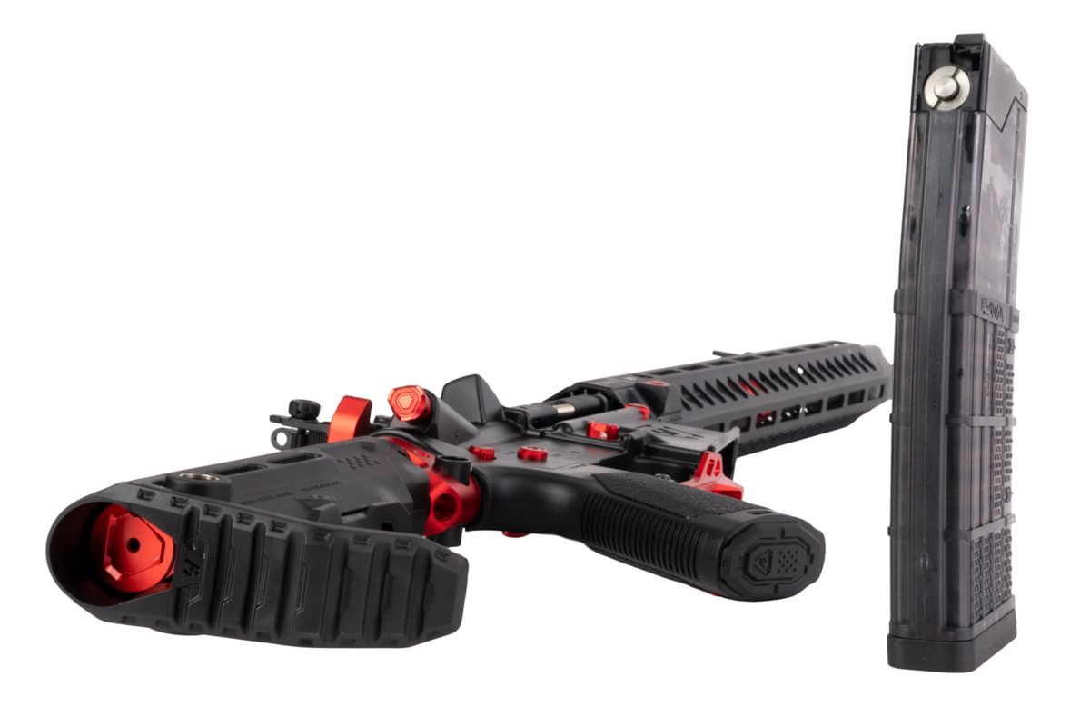 EMG STRIKE INDUSTRIES AR ストライク レイダー GBB エアソフト M4 ライフル (CYMA CGS システム) - 15.5 インチ BK / RD
