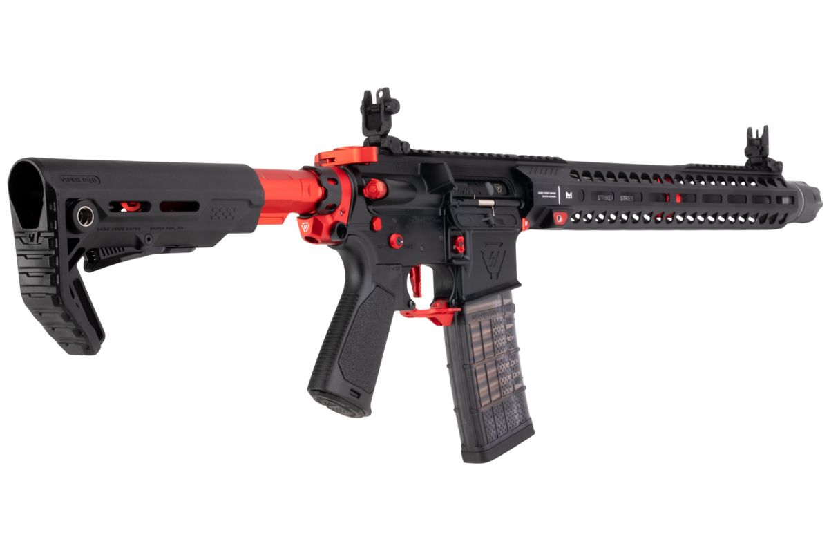EMG STRIKE INDUSTRIES AR ストライク レイダー GBB エアソフト M4 ライフル (CYMA CGS システム) - 15.5 インチ BK / RD