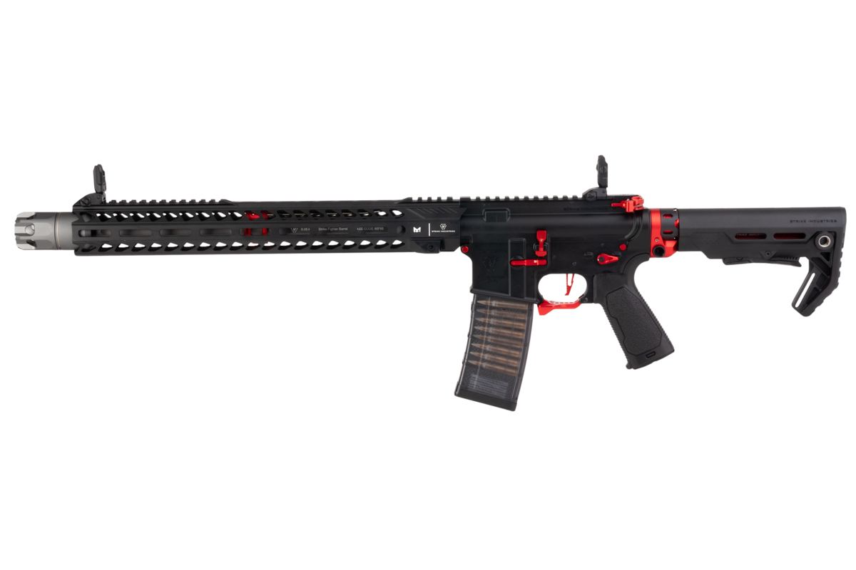 EMG STRIKE INDUSTRIES AR ストライク レイダー GBB エアソフト M4 ライフル (CYMA CGS システム) - 15.5 インチ BK / RD