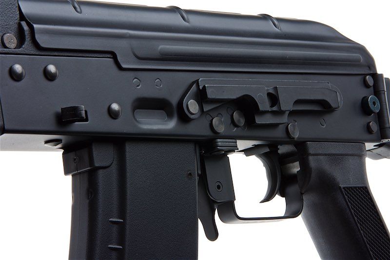 CYMA AKS74M エアソフトガン AEG ライフル スチール製フォールディングストック付き - ブラック (メタル) (CM040)