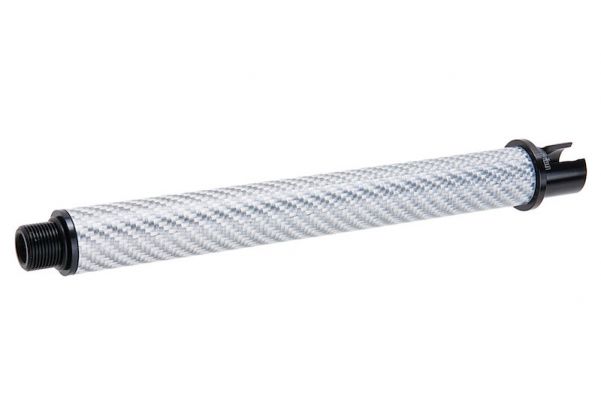 DR. BLACK 東京マルイ MWS GBBR アウターバレル (カーボンファイバー、7 インチ) - シルバー