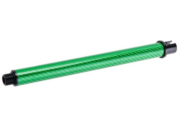 DR. BLACK 東京マルイ MWS GBBR アウターバレル (カーボンファイバー、9 インチ) - グリーン