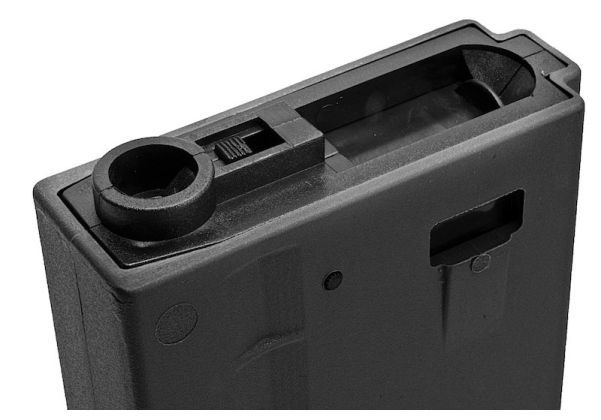 Arcturus 416 マガジン (340発 AEG DMAG、ハイキャップホイール EMM AEG マガジン) - ブラック