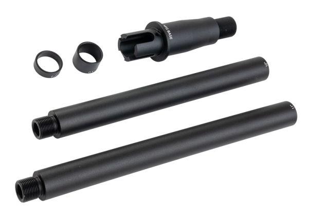 Dytac モジュラー 東京マルイ M4 AEG ライフル モジュラー アウターバレルキット (ロング 10/11 インチ) - BK