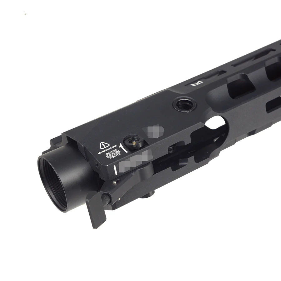 E&C GRIDLOKレイル 14.5インチ フルデューティ M-Lokハンドガード 416用 (EC-MP1013-3A) - ブラック