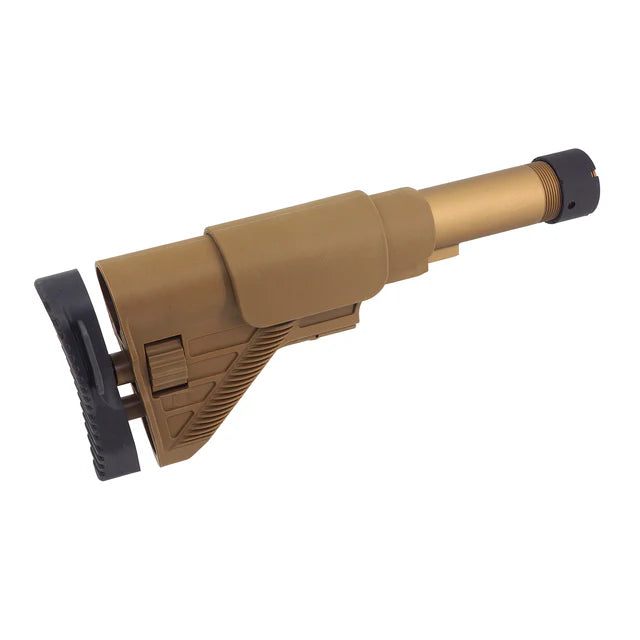 E&C G28スタイル 伸縮式ストック(チューブ付き)G28 AEGエアソフトガン用(EC-MP1044) - ダークアース
