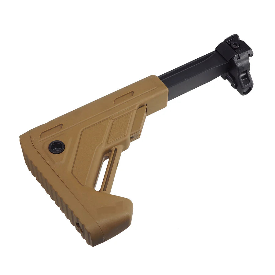 E&C MPX / MCXスタイル 折りたたみ式格納式ストック 20mmレイル用 (EC-MP268) - フラット・ダークアース