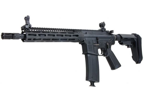 EMG TROY INDUSTRIES SOCC M4 AEG エアソフト ライフル (10.5 インチ RIS、ブラック、KING ARM –  AIRSOFT GOGO