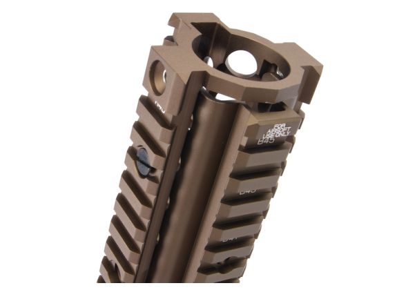 EMGライセンス取得CNCアルミ製ダニエルディフェンス12.5インチM4A1 RIS IIエアソフトハンドガード - DE