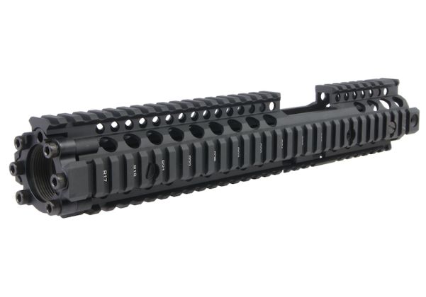 EMGライセンスCNCアルミニウム / アルミDaniel Defense 12.5インチM4A1 RIS II(FSP)エアソフトハンドガード - ブラック