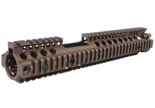 EMGライセンスCNCアルミニウム / アルミDaniel Defense 12.5インチM4A1 RIS II(FSP)エアソフトハンドガード - DE