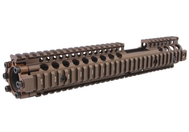 EMGライセンスCNCアルミニウム / アルミDaniel Defense 12.5インチM4A1 RIS II(FSP)エアソフトハンドガード - DE