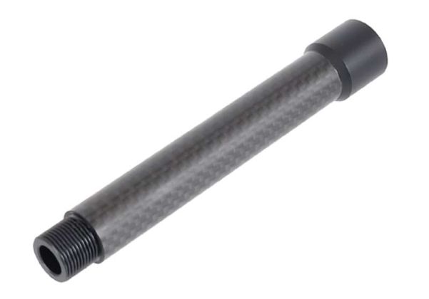 First Factory カーボンアウターバレル(長さ5インチ、14mm逆ネジ、ブラック)