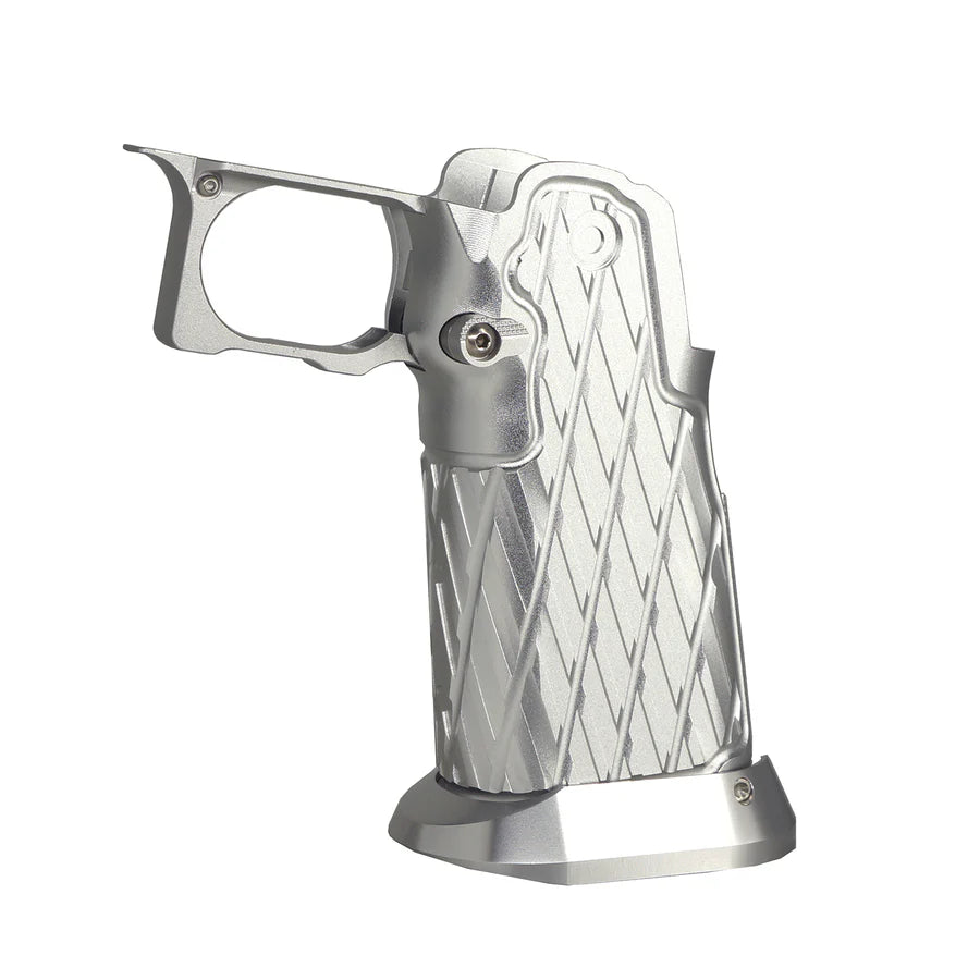 5KU CNC アルミグリップ Type.11 マルイ HI-CAPA GBB Airsoft用 ( 5KU-GB-616 ) - 銀(ぎん)