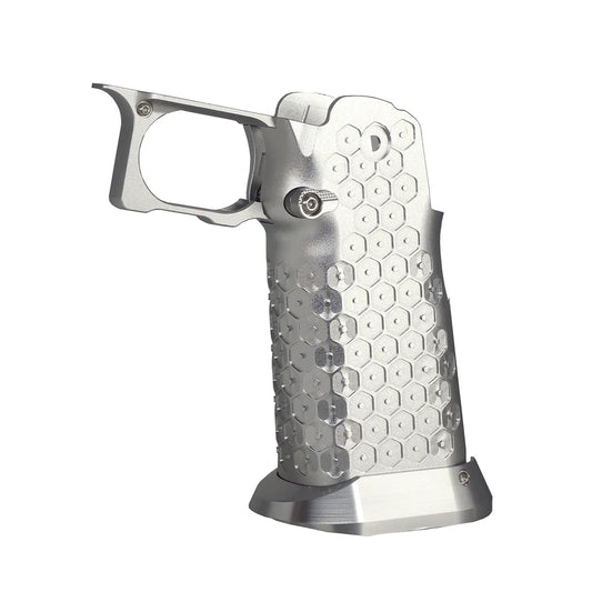 5KU CNC アルミグリップ Type.12 マルイ HI-CAPA GBB Airsoft用 ( 5KU-GB-620 ) - 銀(ぎん)