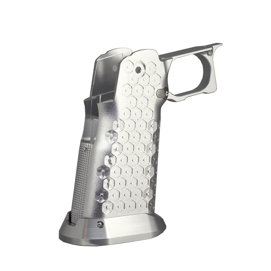 5KU CNC アルミグリップ Type.12 マルイ HI-CAPA GBB Airsoft用 ( 5KU-GB-620 ) - 銀(ぎん)