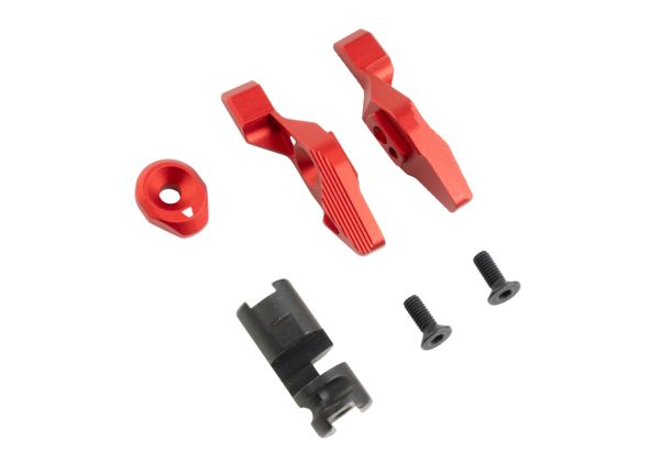 EMG Strike Industries CNC 両利き用セレクターースイッチ 東京マルイ MWS GBBR用 - 赤 (G&P製)