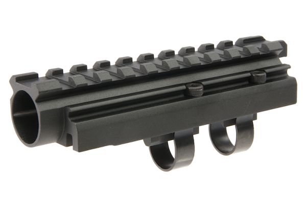 Hephaestus AKS74U / AKMSU レイル付きガスチューブ(エアソフトガン AEG / GBB用、タイプIIIハードコートアルマイト)