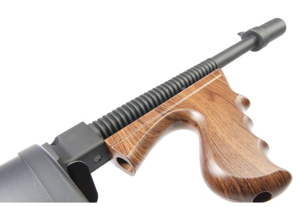 Cybergun トンプソン社ライセンス商品 M1928 シカゴ AEG エアソフト クラシックライフル - 木製パターン (KING ARMS製)