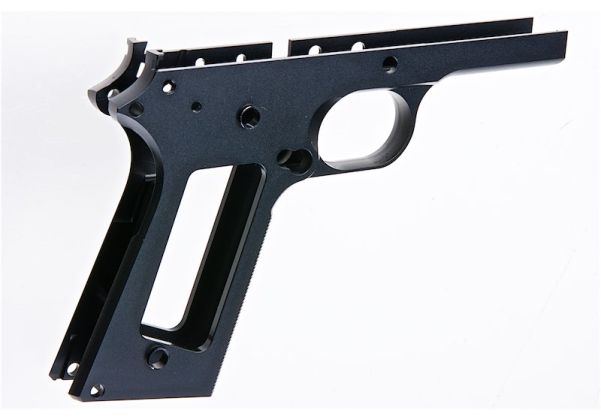 KUNG FU Airsoft Tokyo Marui M1911 GBB ロアフレーム (CNCアルミニウム / アルミ、ブラック)