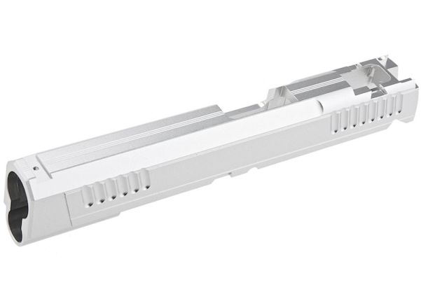 KUNG FU Airsoft Tokyo Marui ハイキャパ 5.1 GBB GBBスライド (CNC アルミニウム / アルミ、銀(ぎん))