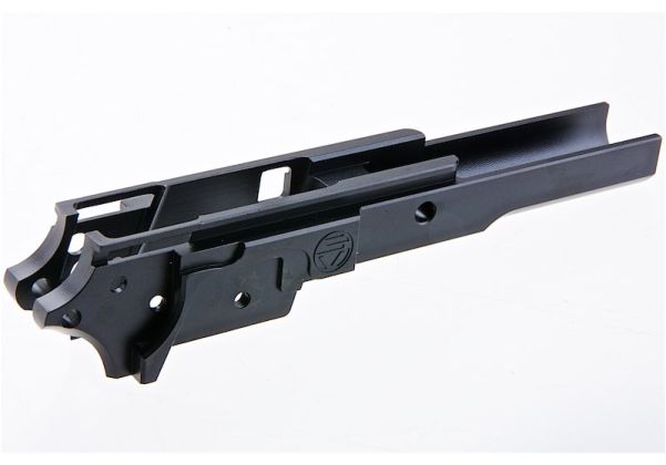 KUNG FU Airsoft Tokyo Marui ハイキャパ 5.1 GBB ミドルフレーム - (CNC アルミニウム / アルミ、ブラック)