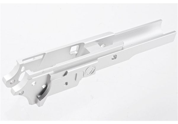 KUNG FU Airsoft Tokyo Marui ハイキャパ 5.1 GBB ミドルフレーム - (CNC アルミニウム / アルミ、銀(ぎん))