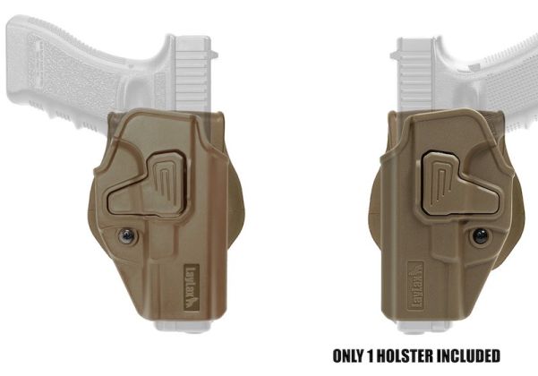 Laylax (バトルスタイル) CQCHolsters 左利き用 Tokyo Marui G17/18c/19/22/26、Umarex G17/19/19x GBB-Tan