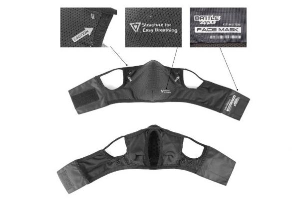 LAYLAX (バトルスタイル) AEROFLEX フェイスガード - MCBK (サイズ L-XL)