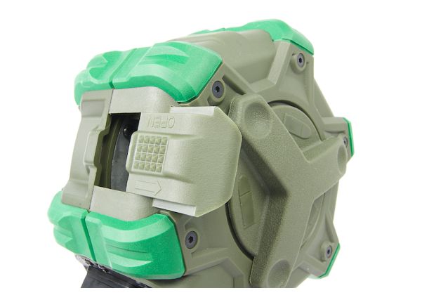 WE G17 グリーンガスマガジン (350発ドラムマガジン、AW/WE/東京ガス対応) - OD