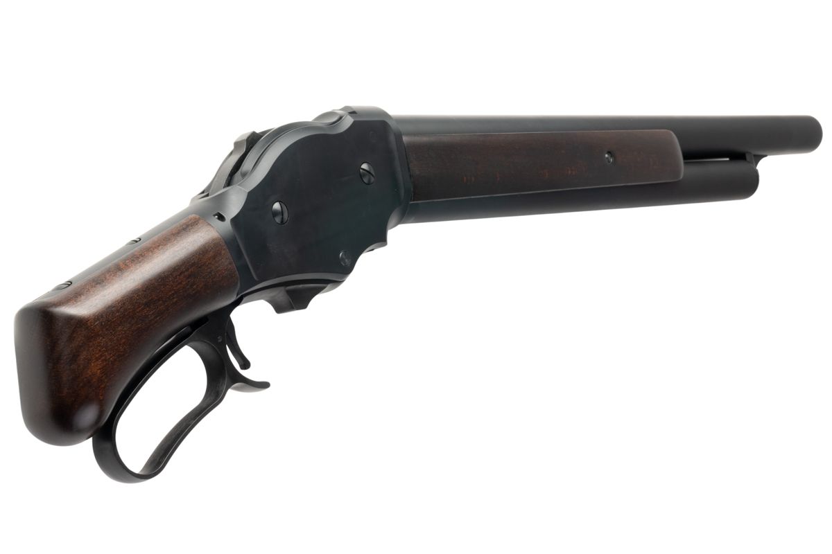 MARUSHIN M1887 ショートガスショットガン - 重量級マットブラックコーティング 木製ストック