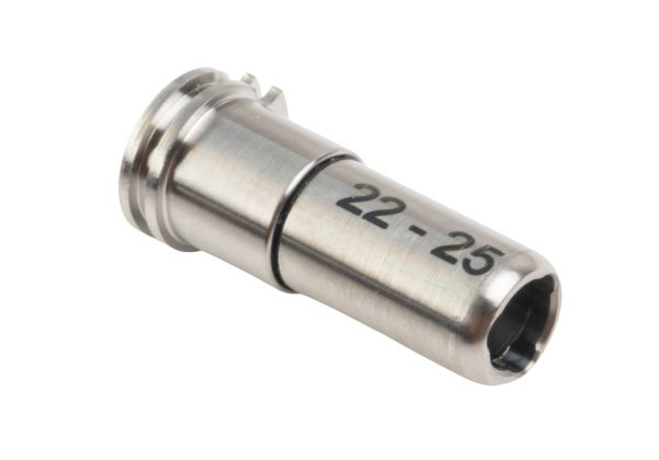 MAXX 調整可能エア密封(みっぷう)ノズル エアソフトガン AEG シリーズ用 (22mm - 25mm) CNC チタン