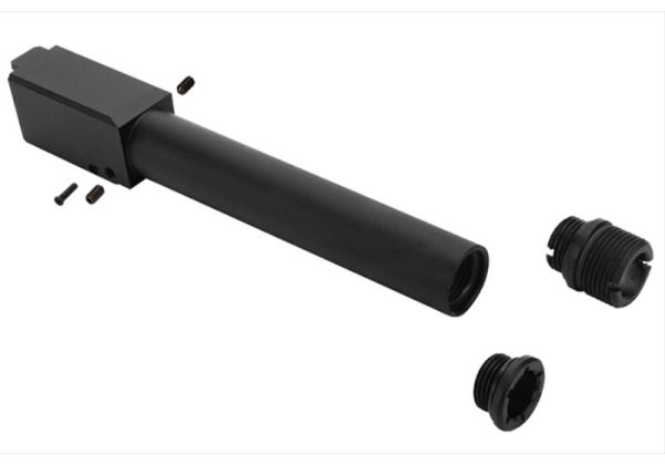Nine Ball ノンリコイル 2ウェイアウターバレル(14mm逆スクリューアダプターー付き) Tokyo Marui G17 Gen 3 /G22 /G18C GBB用 - BK
