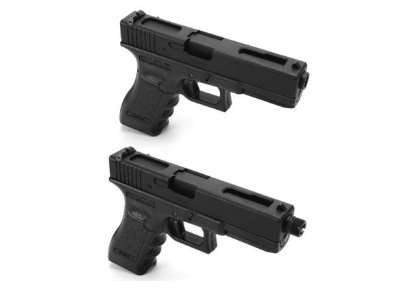 Nine Ball ノンリコイル 2ウェイアウターバレル(14mm逆スクリューアダプターー付き) Tokyo Marui G17 Gen 3 /G22 /G18C GBB用 - BK