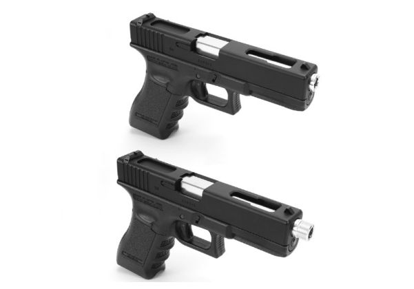Nine Ball ノンリコイル 2ウェイアウターバレル 14mm逆スクリューアダプターー付き Tokyo Marui G17 Gen 3 /G22 /G18C GBB用 - SV