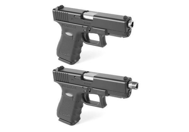 Nine Ball ノンリコイル 2ウェイアウターバレル NEO Tokyo Marui G19 Gen 3/Gen 4 GBB エアソフトガン 銀(ぎん)(ぎん)