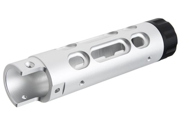 Narcos Airsoft Action Army AAP01 GBB エアソフト フロントバレルキット (タイプ2) (CNCアルミニウム / アルミ 6061) - 銀(ぎん)