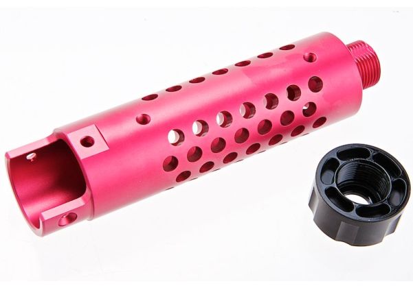 Narcos Airsoft Action Army AAP01 フロントバレルキット (タイプ4) (CNCアルミニウム / アルミ 6061) - ピンク