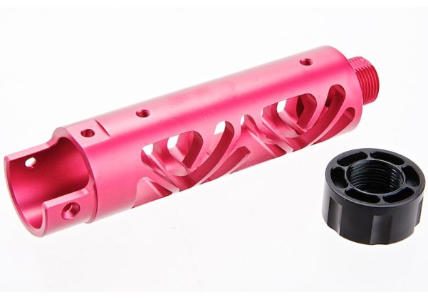 Narcos Airsoft Action Army AAP01 フロントバレルキット (タイプ6) (CNCアルミニウム / アルミ 6061) - ピンク