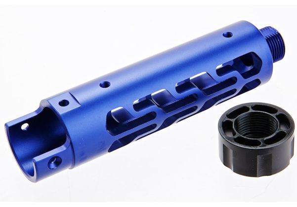 Narcos Airsoft Action Army AAP01 フロントバレルキット (タイプ7) (CNCアルミニウム / アルミ 6061) - ブルー