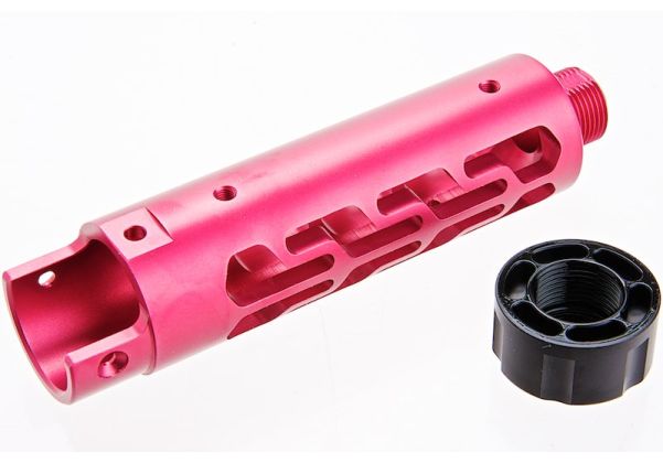 Narcos Airsoft Action Army AAP01 フロントバレルキット (タイプ7) (CNCアルミニウム / アルミ 6061) - ピンク