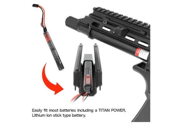 Nitro.Vo ASG CZ Scorpion  EVO3 A1 Rapid M-Lok ハンドガード - ブラック