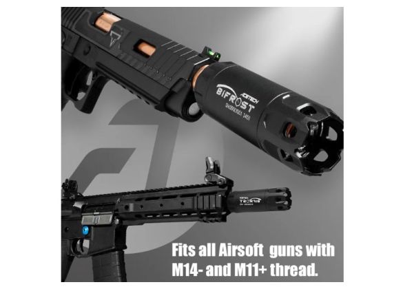 ACETECH Bifrost トレーサーユニット (M14CCW) マルチカラーフレームエフェクト (RGB レインボー) 付き - チタン
