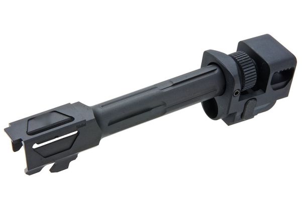 PRO ARMS KILLER スタイル スレッドアウターバレル VFC G19X / G19 GEN4 / G45 用コンペンセイター付き - BK (14MM CCW)