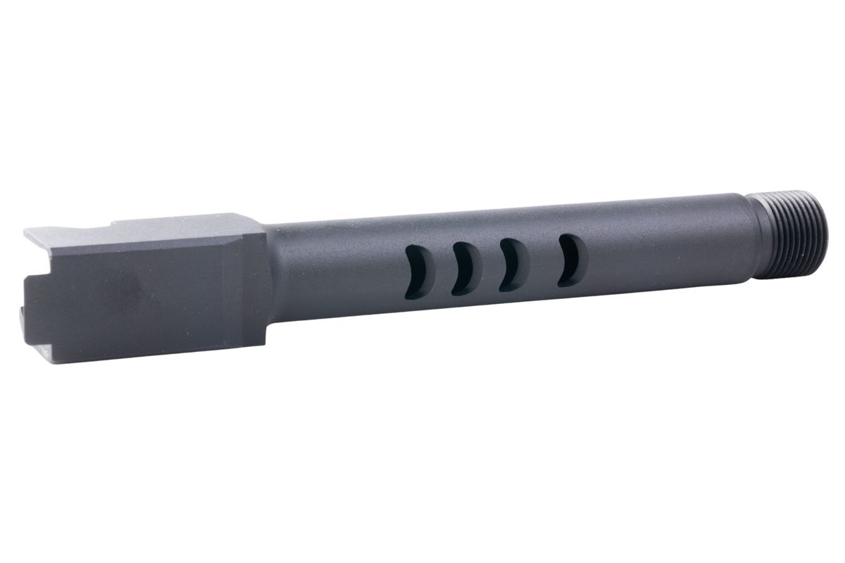 Pro Arms アウタース赤バレル VFC Glock 18C、東京マルイ G17 Gen 3/Gen 4用 (14mm CCW、CNCアルミニウム / アルミ) - BK