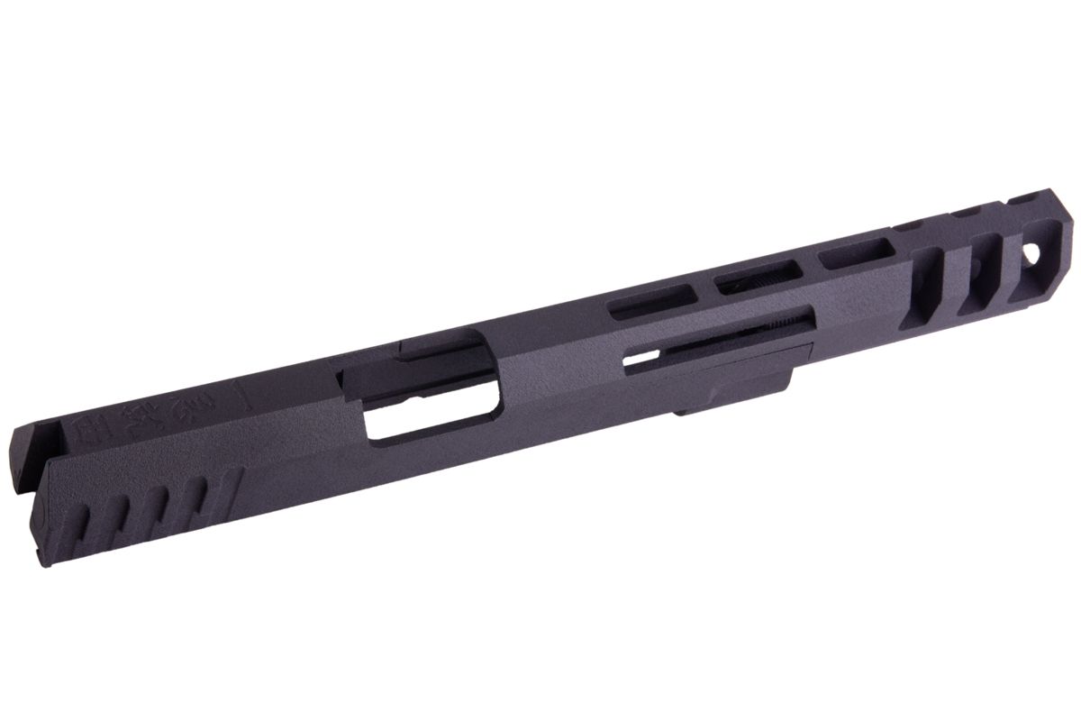Revanchist Airsoft Hi Capa GBB 3Dプリント 7インチ オープンGBBスライドキット「Don't Rush」 - ブラック