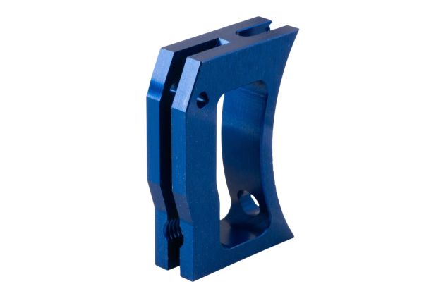 Revanchist Airsoft Tokyo Marui ハイキャパ GBB カーブトリガー (CNC アルミニウム / アルミ、タイプ F、ブルー