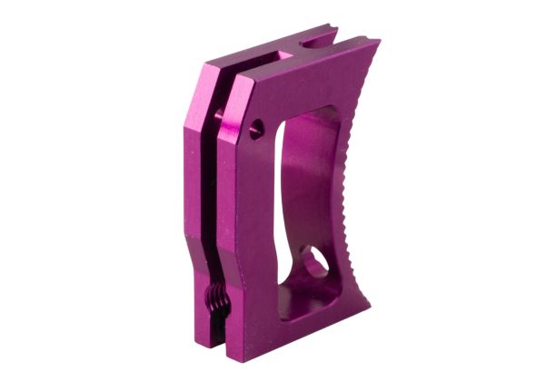 Revanchist Airsoft Tokyo Marui ハイキャパ GBB カーブトリガー (CNC アルミ、タイプ F、紫)